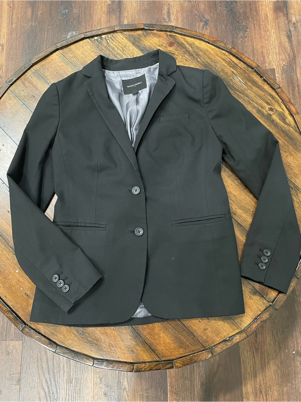 Banana Republic Black Tailored Two-Button Women's Blazer